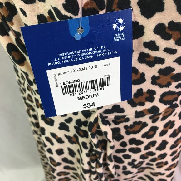 Arizona Jean Co Leopard Dress Brown Medium - Picture 10 of 14